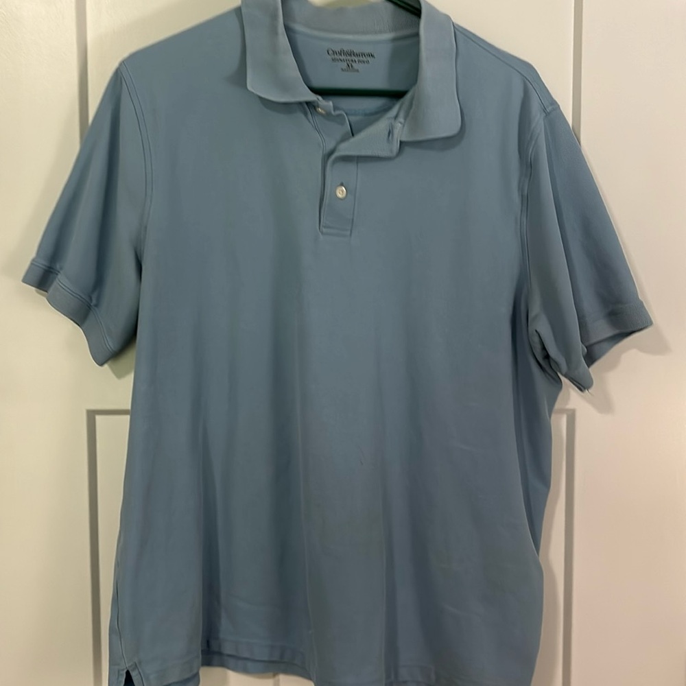 Croft and barrow signature polo bundle of 3 shirts XL blue burgundy brick red